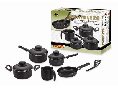 Conjunto Fortaleza Super 6 Pçs Black