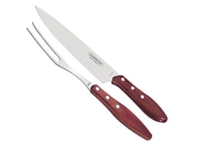 Jogo para Churrasco Tramontina Polywood Inox - 2 Peças