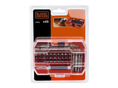 Jogo de Furar e Parafusar 45 Peças A7234-XJ BLACK+DECKER