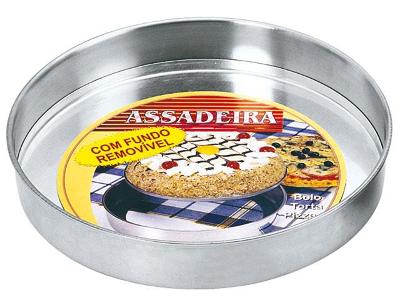 Assadeira Redonda com Fundo Removível Fortaleza 30 cm Polida