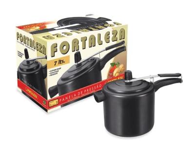 Panela de Pressão Fortaleza Preta 7 Litros