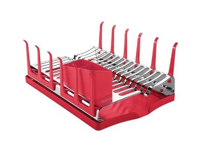Escorredor de Louças Tramontina Plurale Aço Inox Vermelho