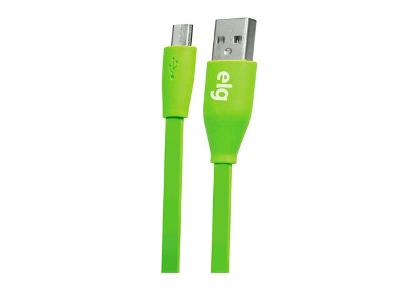Cabo ELG Flat Micro USB ELG 1 Metro Verde
