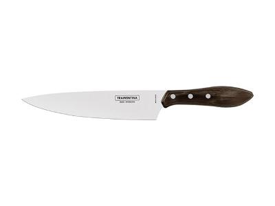 Faca Tramontina para Carne em Aço Inox e Cabo Castanho Polywood 8"