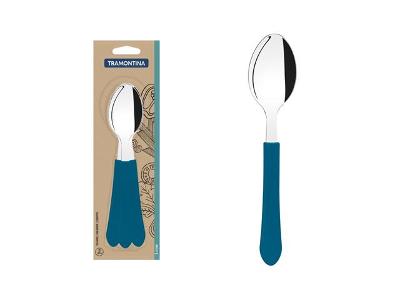 Conjunto de Colheres de Mesa Tramontina Leme Azul Oceano 3 Peças