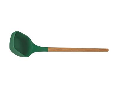 Concha Tramontina Live em Silicone Verde com Cabo de Madeira