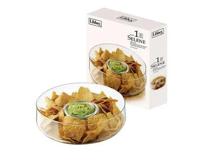 Petisqueira Vidro Transparente Libbey Selene Chip & Dip