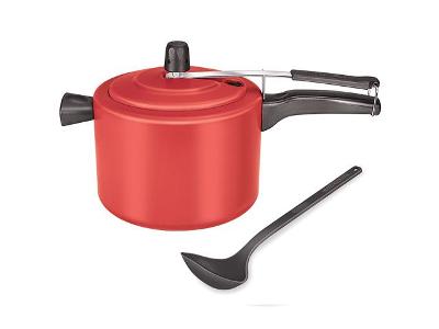 Panela Pressão 4.5 Lts Cereja + Concha Fortaleza