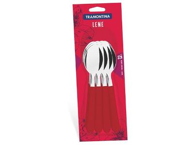 Conjunto de Colheres de Mesa Tramontina Leme Vermelho 12 Peças
