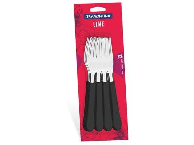 Conjunto de Garfos de Mesa Tramontina Leme Preto 12 Peças