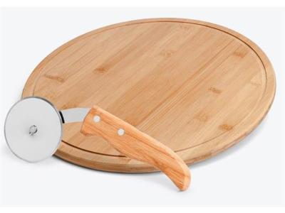 Conjunto para Pizza em Bambu Napoli 30CM 2 Peças
