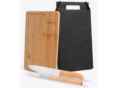 Conjunto para Churrasco em Bambu Dallas 3 Peças