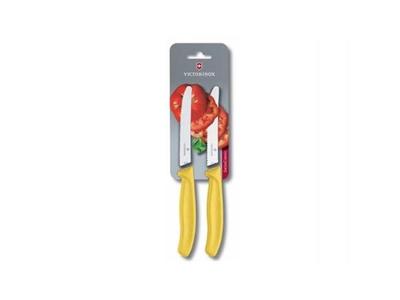 Jogo de Facas Victorinox Swiss Classic Serrilhada Amarelo 2 Peças
