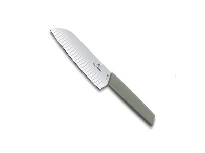 Faca Santoku com Sulcos Victorinox Swiss Classic Verde Oliva 17CM