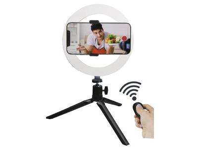Suporte para Smartphone Vivitar Ring Light com Controle e Powerbank
