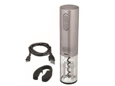 Abridor de Vinho em Inox Black&Decker Gourmand Gris à Bateria Bivolt