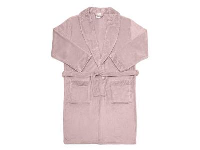 Roupão Feminino Buettner Microfibra Love Gola Xale Liso M Rosé