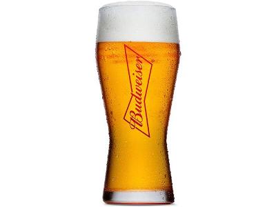 Copo para Cerveja Budweiser Transparente 400ML