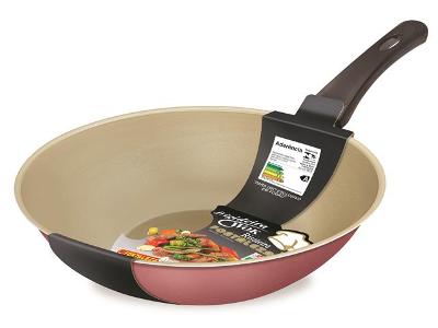 Frigideira Wok Fortaleza sem Tampa Cereja 32CM