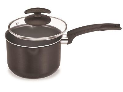 Panela Alta com 2 Bicos Fortaleza Artistic Tampa de Vidro Black 14CM