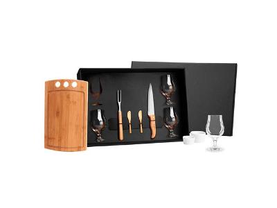 Kit Churrasco, Petisco e Cerveja Welf 11 Peças com Tábua 2 em 1