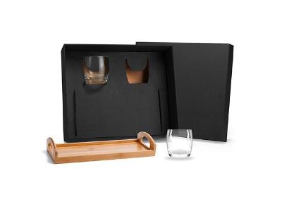 Kit Whisky Welf com Bandeja e Copos 3 Peças