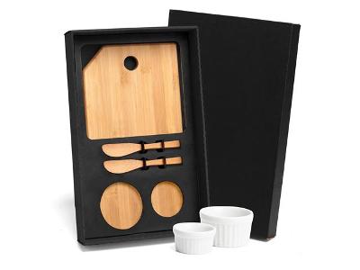 Kit para Petisco com Tábua, Espátulas e Ramekins Welf 5 peças