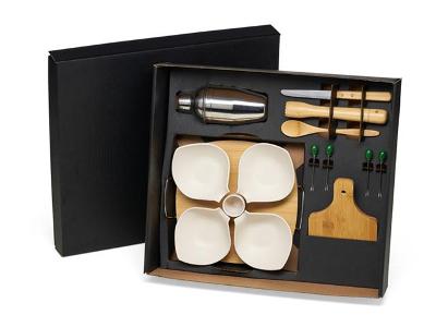 Kit para Caipirinha com Petisqueira em Bambu Welf 15 Peças