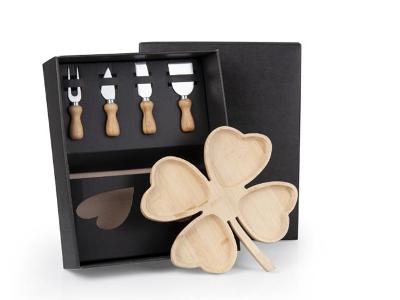 Conjunto para Petisco Welf 5 Peças com Petisqueira de Trevo