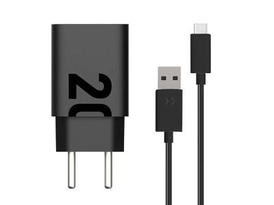 Carregador de Parede Motorola Turbo Power 20W com Cabo USB C
