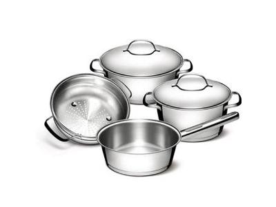 Conj Panelas Aço Inox 4 pçs Allegra