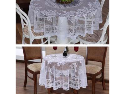 Toalha de Mesa Renda Redonda Bene Casa 160cm Branca