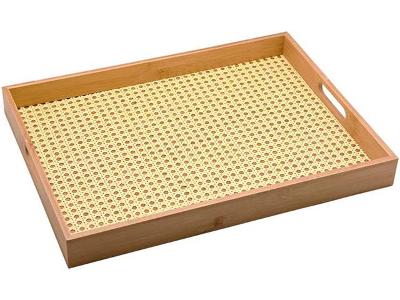 Bandeja de Bambu Oikos com Palhinha Retangular 48CM