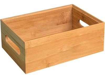 Caixa Vazada Oikos de Bambu Empilhável 22CM