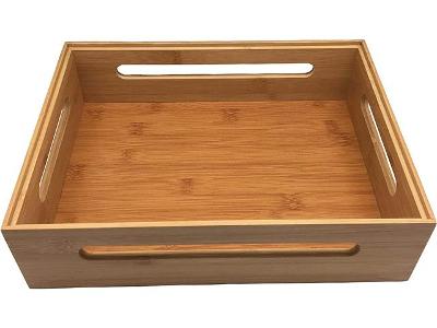 Caixa Organizadora Oikos de Bambu Empilhável Vazada 32CM