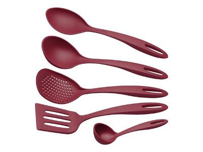 Jogo de Utensílios Tramontina Ability em Nylon Vermelho 5 Peças