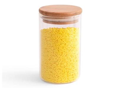 Pote Hermético de Vidro Oikos com Tampa de Bambu Flat 300ML