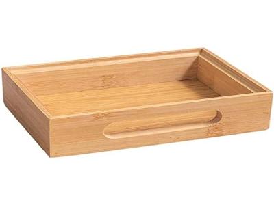 Caixa Vazada Oikos de Bambu Empilhável 15,1x11x4,5cm Bege
