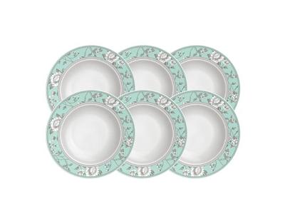 Kit Prato Fundo Tramontina Helen em Porcelana Decorada 23 cm 06 Peças