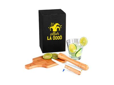 Kit para Caipirinha em Bambu Ibiza 4 Peças