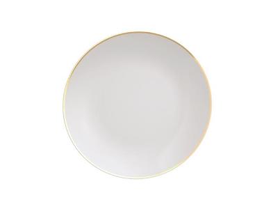 Prato Sobremesa Tramontina Anna Porcelana Decorada com FioDourado 21CM