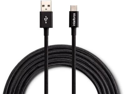Cabo Usb-c Intelbras 1,5m Nylon Euac 15NP Preto