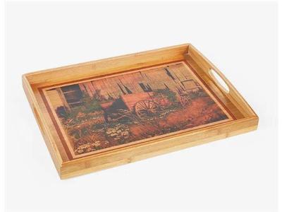 Bandeja para Servir em Bambu Itália 45CM