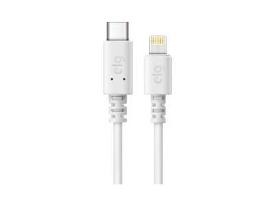 Cabo ELG TCL20 USB TipoC para Lightning Recarga e Sincronização Branco