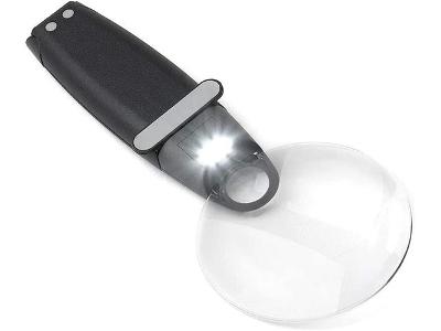 Lupa de Aumento Bifocal Carson MultiFuncional FreeHand 2.5x com LED