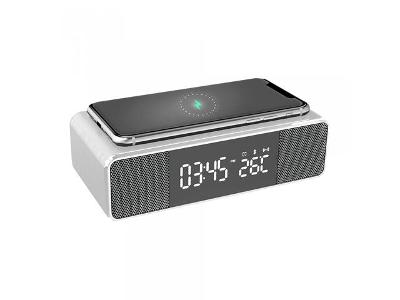 Carregador Bright Sem Fio e Caixa Som Bluetooth Branco
