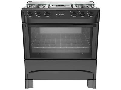 Fogão Mueller Preto Fosco 5 Bocas Mfi5Ba