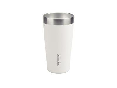 Copo Térmico Tramontina Exata em Aço Inox Branco sem Tampa 420 ml