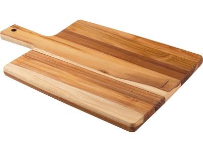 Tábua Retangular Tramontina Kitchen em Madeira Teca com Cabo 40x27 cm