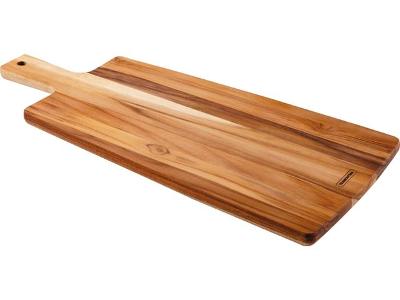 Tábua Retangular para Pão Tramontina Kitchen em Madeira Teca 48x19 cm